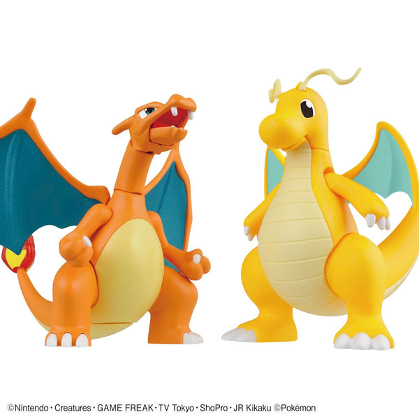 Pokemon Plamo Collection 43 Charizard (Battle Ver.) & Dragonite VS Set